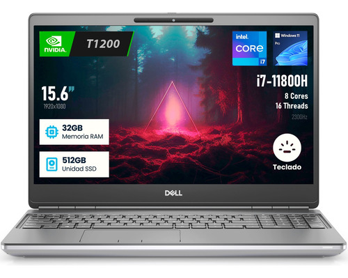 Workstation Dell Precision 7560 I7 11va 32 Ram Nvidia T1200 (Reacondicionado)