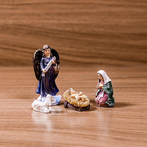 11 Uds. Figuras De Natividad Escultura Pintada A Mano