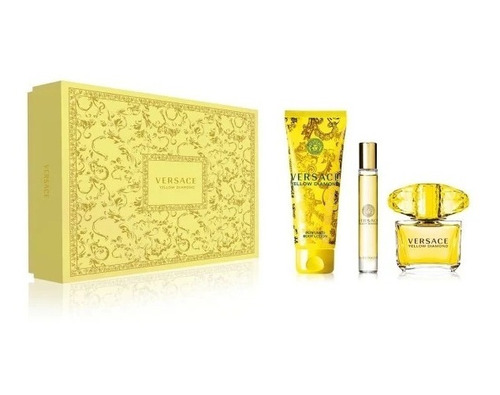 Set Imprtado Yellow Diamond Edt 90ml Set 3 Pzas Versace 