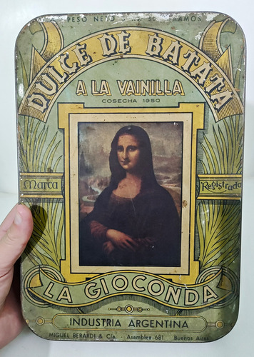 Antigua Lata Dulce De Batata La Gioconda (Usado)