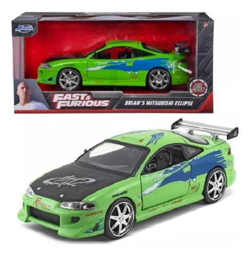 Velozes E Furiosos Mitsubishi Eclipse Brian's 1/24 Com Caixa