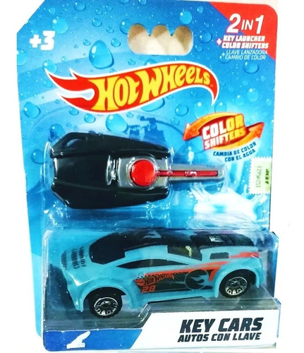 Auto Con Llave Lanzadora Hot Wheels Cambia De Color Juguetes