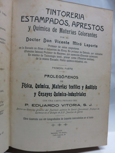 Tintoreria Estampados Aprestos Quimi Colorantes Miró Laporta