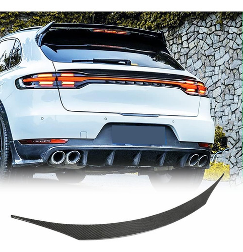 Alerón Trasero De Fibra De Carbono Real Para Porsche Macan B