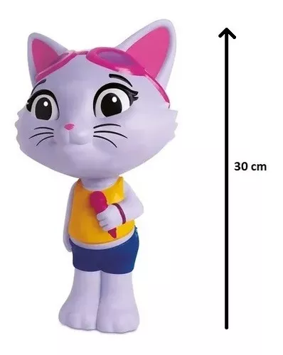 Boneco Gato Almondega Desenho Animado 44 Gatos Em Vinil 30cm em