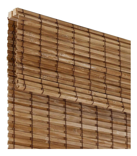 Persiana Romana Bambu Block 100larg X 160alt Natural