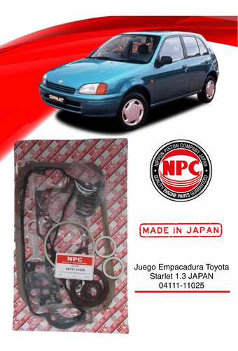 Juego Empacadura Toyota Starlet 1.3 Todos Japan 04111-11025