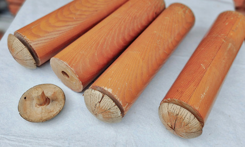 4 Patas Madera Maciza/mesa Ratona Largo 38 Cm X 10 Cm Ancho Marrón Claro (Usado)