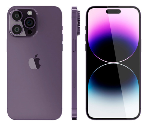 Apple Iphone 14 Pro 256 Gb Morado Estético De 9 Batería De 80-99% Grado A Esim Morado Oscuro (Reacondicionado)