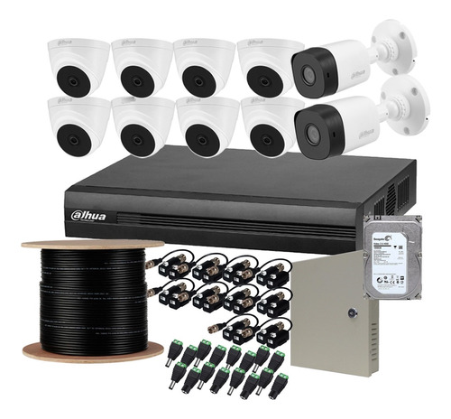 Kit Dahua 10 Camaras 2mpx Dvr 16 Canales Accesorios 1tb Dd