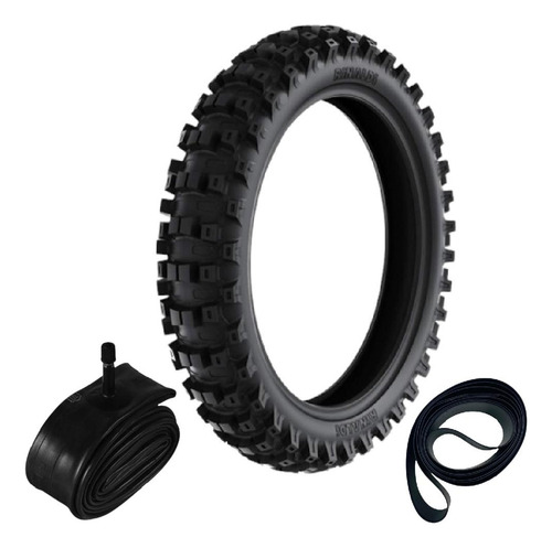 Kit Pneu Crf230 100/100-18 59m Rs47 Rinaldi + Camara + Cinta