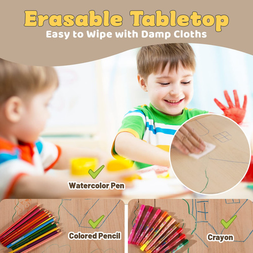 Funlio Juego De Mesa Y 4 Sillas Para Niños Juego De Mesa Y