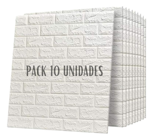 Placas Autoadhesivas 3d 70x77 Blanco Ladrillo Pack De 10 Uds