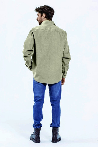 Camisa Firngers Crossed Corderoy Verde Claro