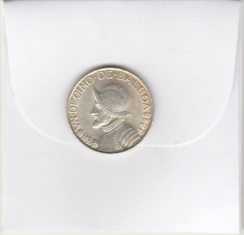Panama,1/10 De Balboa De Prata De 1962 (Usado)