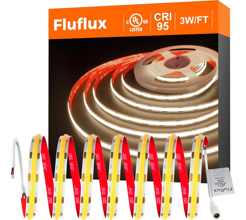 Tira De Luces Led Cob 3500 K Con Cinta Vhb 3m 24 V Cc
