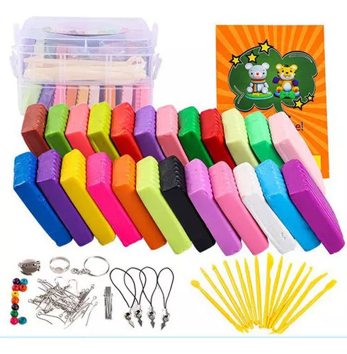 24 Cor Argila Diy Toy Crianças Educação Polímero Plasticina