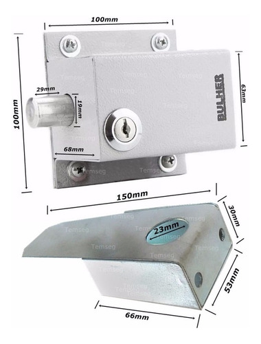 Cerradura eléctrica basculante Bulher de 220 V