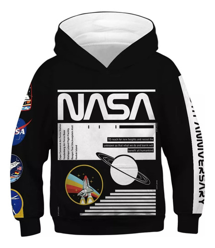 Hjb Sudadera Con Estampado De Astronauta De La Nasa Para Niñ