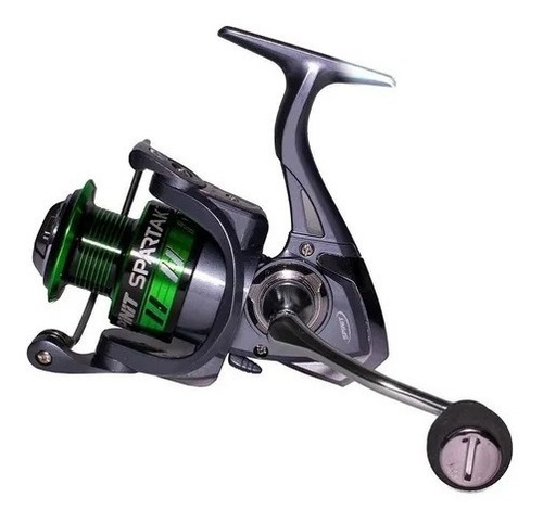 Reel Spinit Spartak 3004- 4 Rul Pesca Spinning-lisa-peje Color Gris y Verde Lado de la manija Derecho/Izquierdo