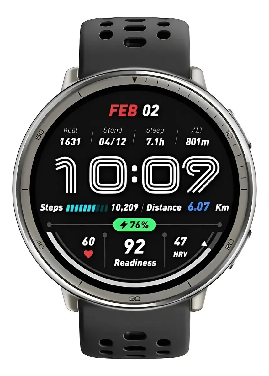 Relógio Amazfit Active 2 Smartwatch Cinza Preto