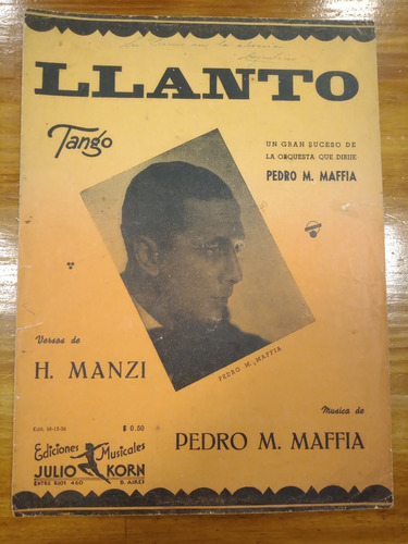 Llanto Maffia Manzi Tango Partitura