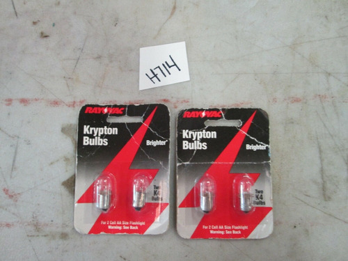 Krypton Bulbs K4 For 2 Cell Aa Size Flashlight Lot Of 2  Ccd