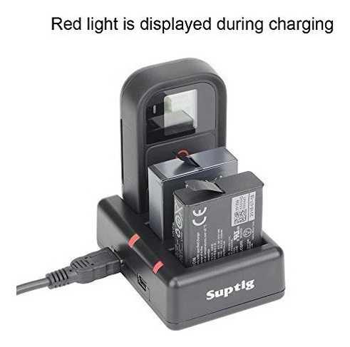 Cargador De Batería Triple Compatible Con Gopro Hero 5 - 8