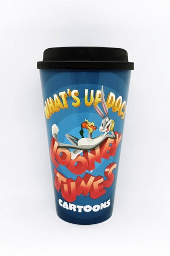 Vaso De Cafe Con Tapa Bugs Bunny Looney Tunes Whats Up Doc?