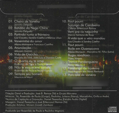Cd - Grupo Minuano - Cheiro De Vaneira (envelope)