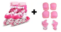 Comprar Patin Rollers Semi Prof Extensible Con Luces + Protectores