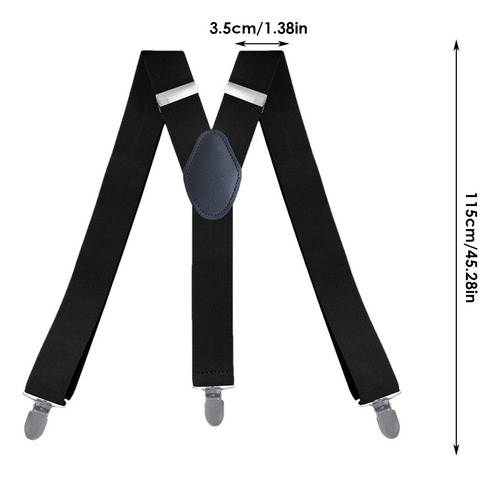 Men's Three-clip Suspender Elastic Adjustable Heavy Duty Sus