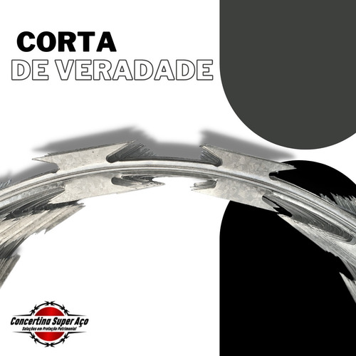 Cerca Concertina Ouriço P/ 100 Metros Com 45 Cm De Diâmetro