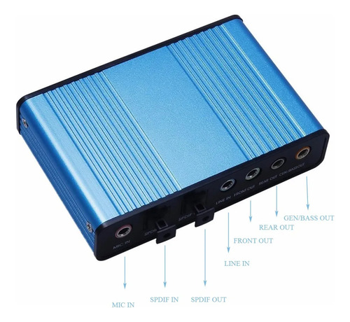 Bake Tarjeta De Sonido Externa Usb 5.1 Sonido Envolvente