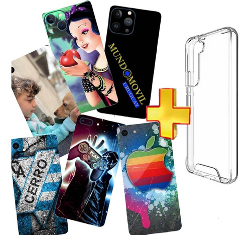 Imagen 1 de 4 de Funda Samsung S22 S21 Mas Protector Personalizado Doble Capa