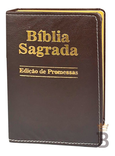Bíblia Sagrada Letra Pequena Luxo Marrom - 9x13