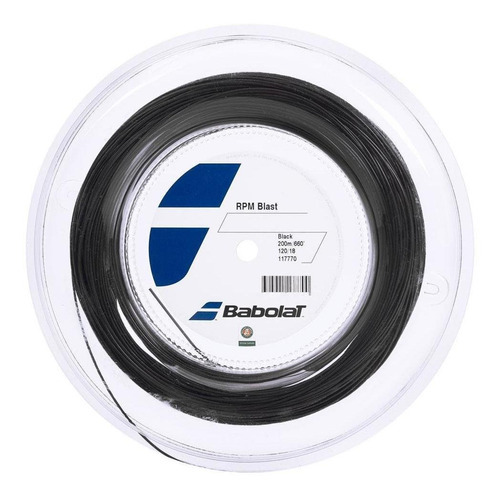 Cuerda Babolat Rpm Blast de 1,20 mm, rollo negro con 200 metros