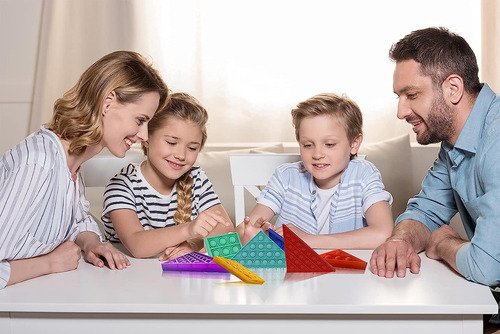 Zqq Bubble Sensory Toy Tangram 7 Piezas Push Pop Bubble Fidg