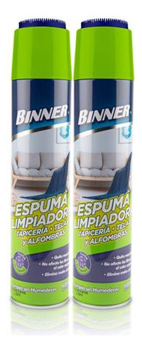 Binner Espuma Limpiadora Para Tapiceria 600ml X 2 Und