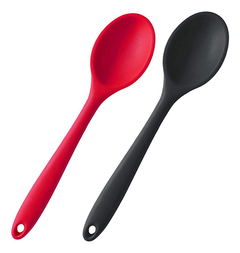 Juego2 Cucharas Silicona Antiadherentes Resistentes Al Calor