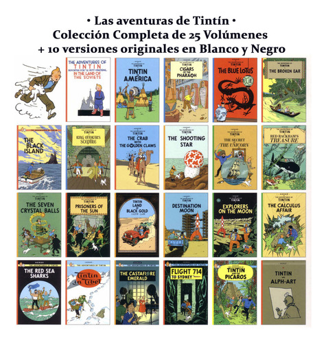 Las Aventuras De Tintín - Colección Completa De 35 Volúmenes