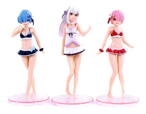 Re Zero Life In Another World Rem Colección 3 Figuras Bolsa