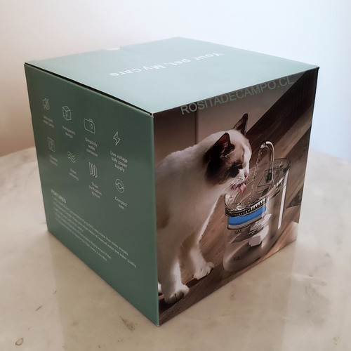 Imagen 2 de 10 de Bebedero Fuente De Agua Filtro Dispensado Gato Mascotas 1.8l