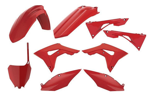 Kit Plásticos Honda Crf 250r 18-2020 450r 2017-2020 Vermelho