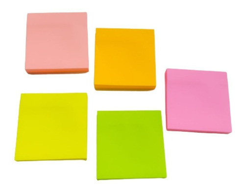Bloque de notas Smart Note de 38 x 51 mm, color neón, 100 fls. - 4 bloques de colores mezclados