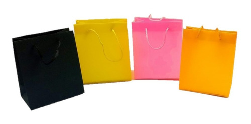 Bolsa Regalo Colours Plastica 14x11x7 Manija Cordon Color