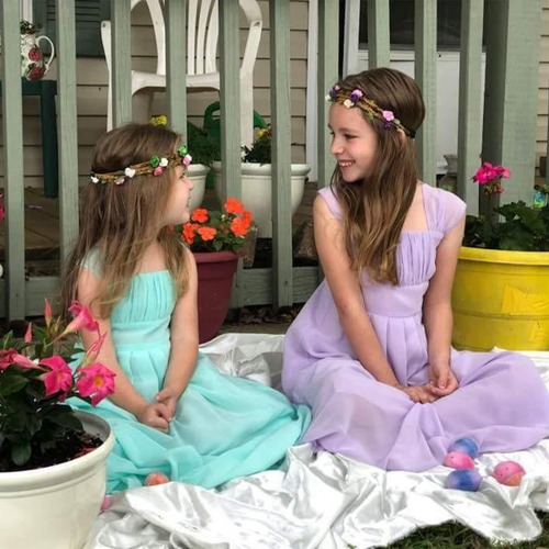 12 Piezas Diadema Bohemia Flores Para Niñas Regalo Navidad