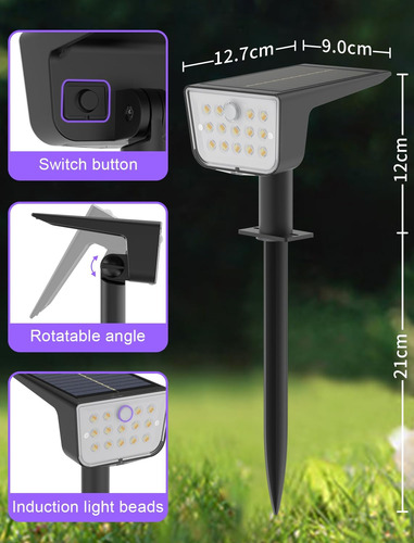 Mviioe Luces Solares De Movimiento Ip67 Impermeable Al Air