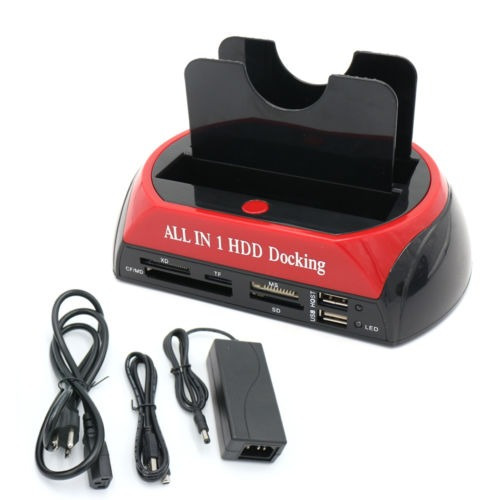 Hdd Docking Station 2.5  3.5  Ide Sata Dual Usb 2.0 Clon Dis