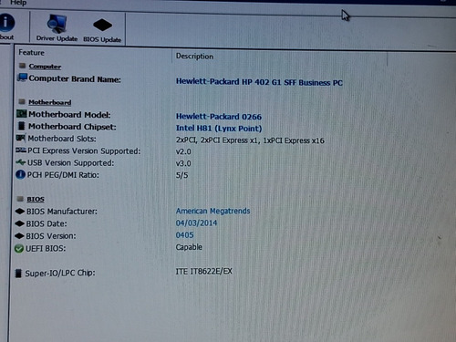 Placa Mãe Pc-ware Ipmh81-p1 I3-4130 Hp 402 G1 Sff (x2h4) (Recondicionado)